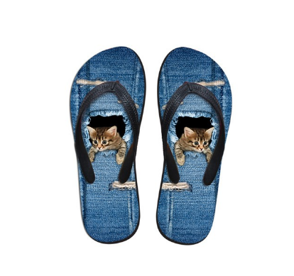 Fashion Beach Sandale Shoes Cute Cat Slippers