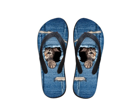 Fashion Beach Sandale Shoes Cute Cat Slippers