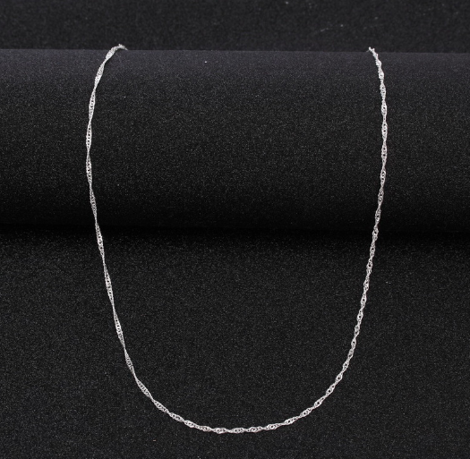 New Silver Plated Water-Wave Chain Fine Jewelry Fashion