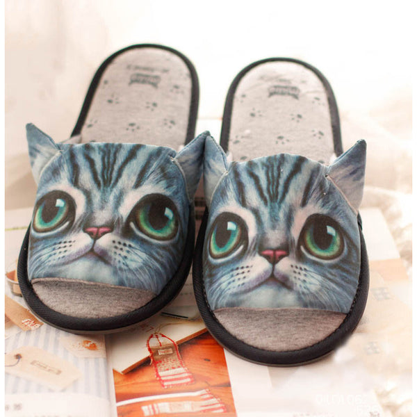 Fashion Cat Cartoon Slippers Women/Men Slippers