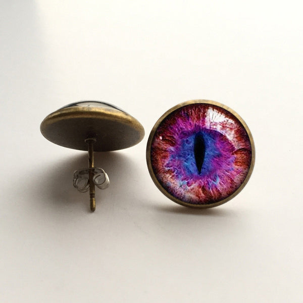 Art Picture Dragon Eye Earring Steampunk Jewelry