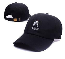 Funny Cat Solid Embroidery Cotton Snapback