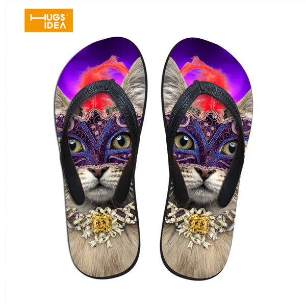 Summer Wear-Resistant Sandals Funny Cat Home Slippers