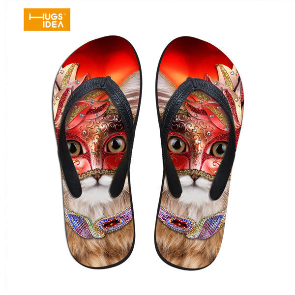 Summer Wear-Resistant Sandals Funny Cat Home Slippers