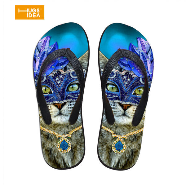 Summer Wear-Resistant Sandals Funny Cat Home Slippers