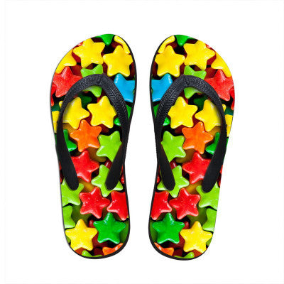 Trendy Cute Ladies Colorful Cat Print Stylish Slippers